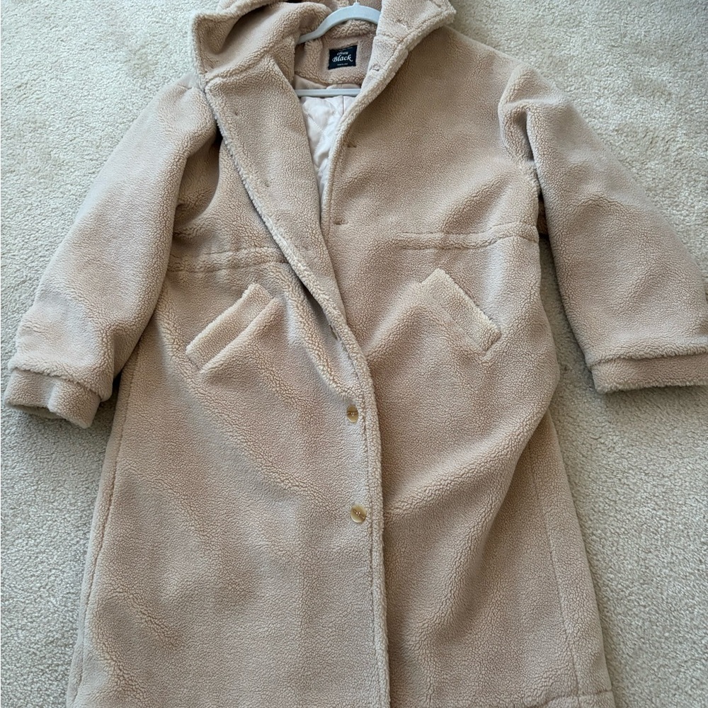 Elegant Tan Teddy Jacket